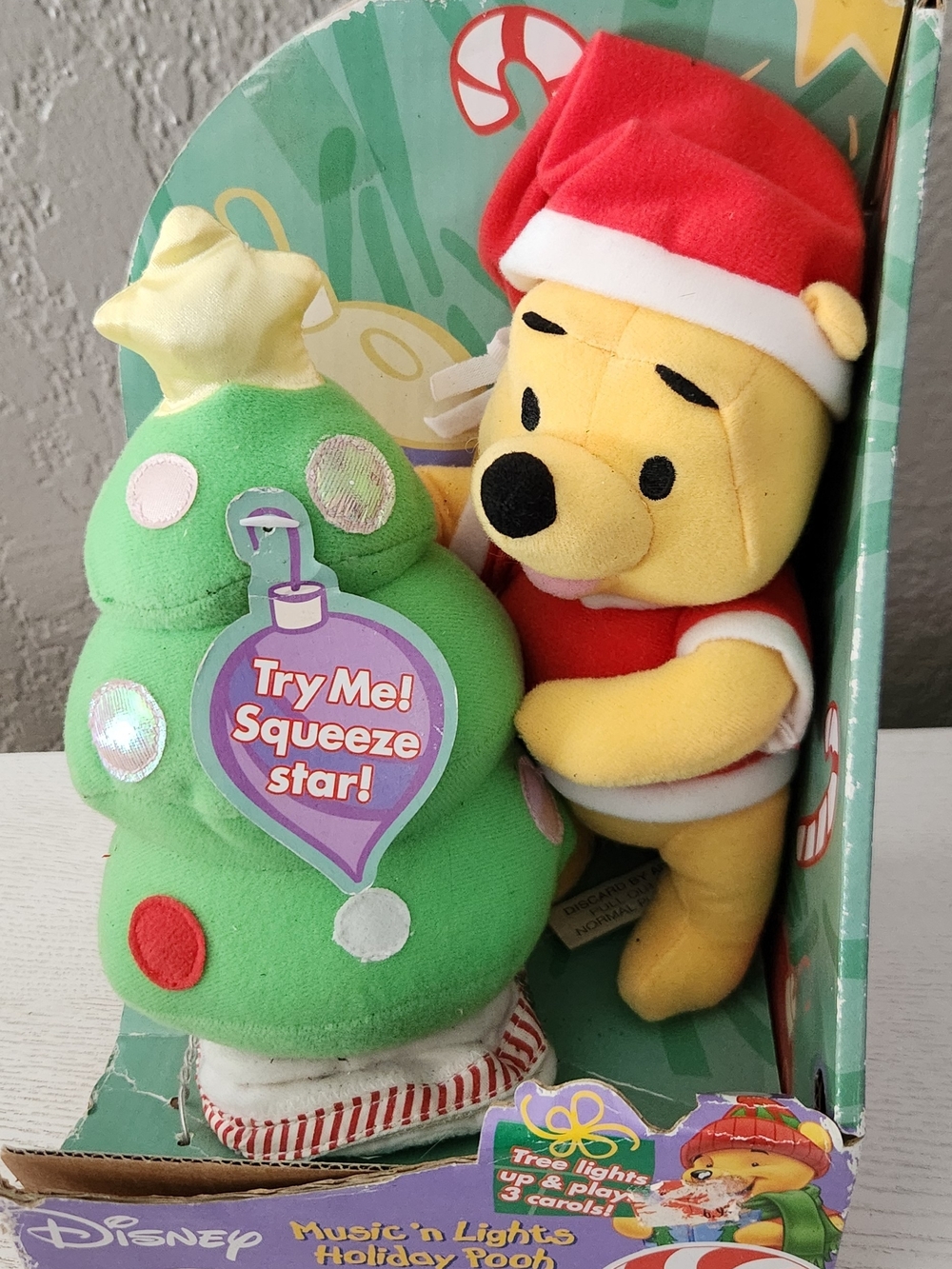 New Rare 2004 Fisher Price Music n Lights Holiday Winnie the Pooh Christmas